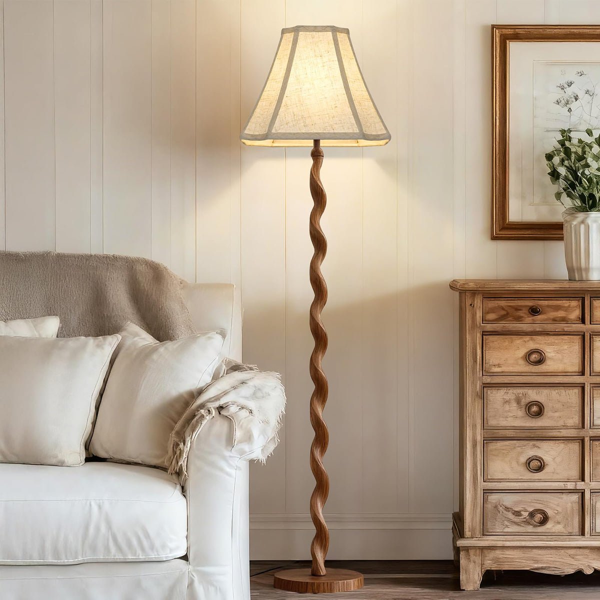 Seaside Village minimalist beige shade suits modern and rustic interiors.