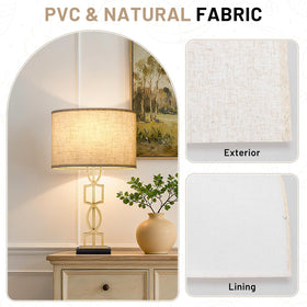 Seaside Village pair of oval lamp shades adds refined space to room