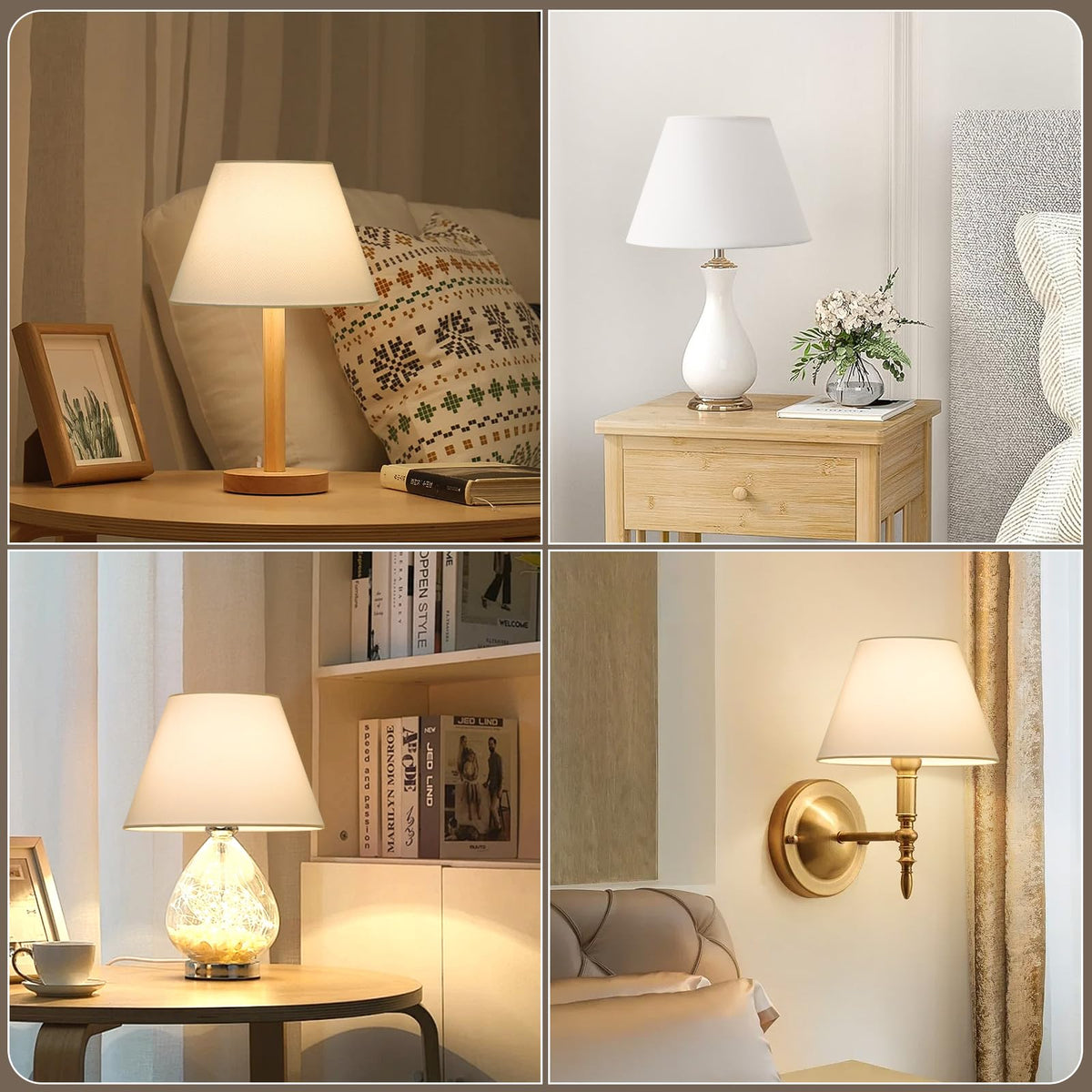 Seaside Village durable fabric shade improves room ambience with soft, even light.