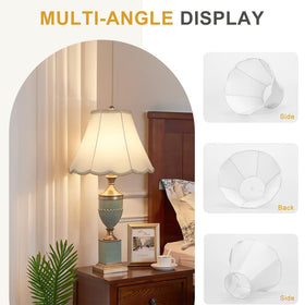 Seaside Village scalloped lamp shades set2, flat-pack ready for easy assembly