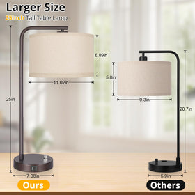 Seaside Village tall table lamp drum shade provides soft ambient light.