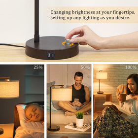 Seaside Village tall table lamp metal base ensures sturdy stability.
