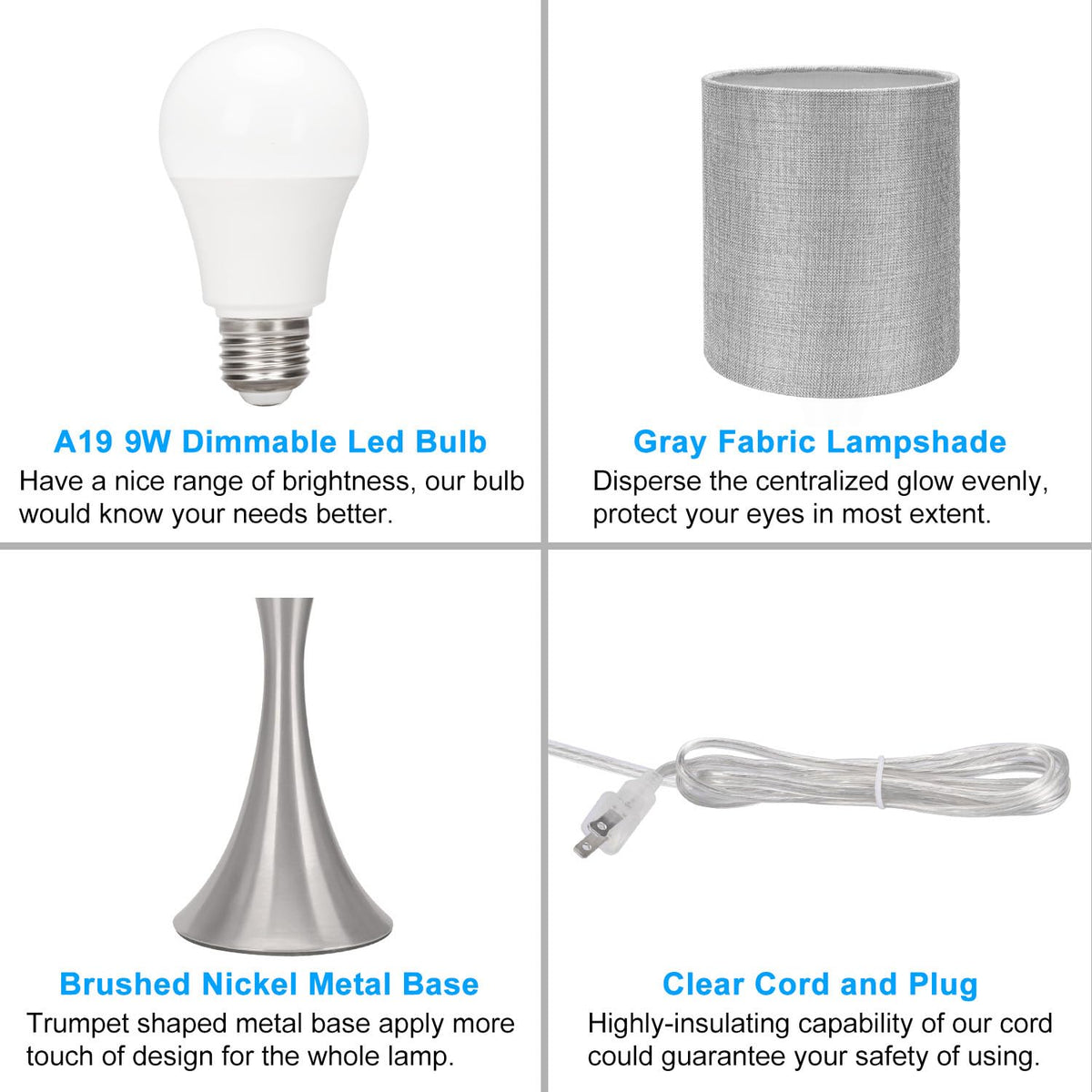 Seaside Village desk lamp includes LED bulb for immediate use
