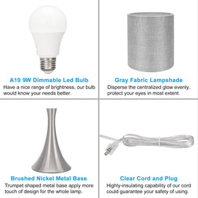 Seaside Village desk lamp includes LED bulb for immediate use