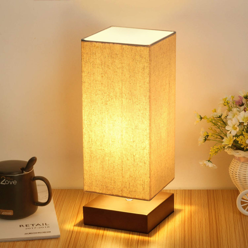 Seaside Village touch-control table lamp angle view for convenient bedside glow