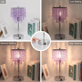 Seaside Village lamp dimming control demonstrates three brightness levels