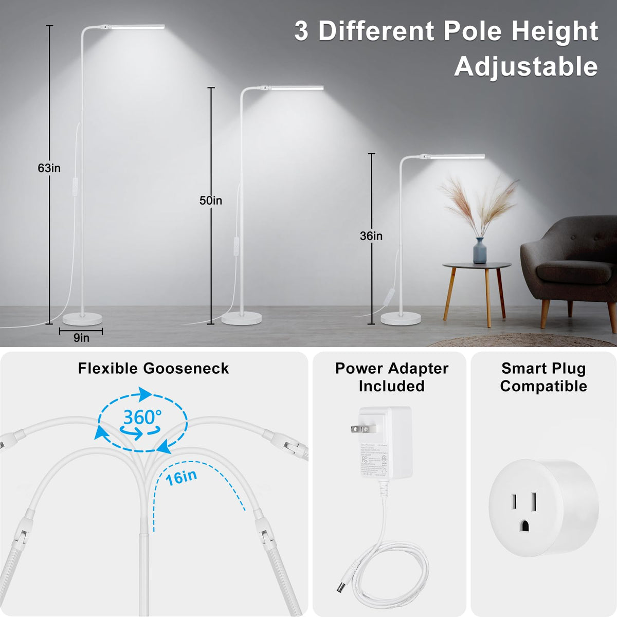 Seaside Village lamp offering 2700K–6000K range for warm to cool work light.