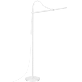 Seaside Village White Floor Lamp compatible with smart outlets for easy control.