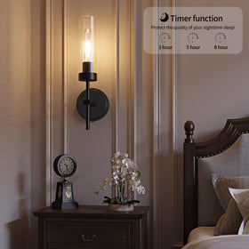 Seasonize battery-powered sconce charging via USB-C for effortless setup.