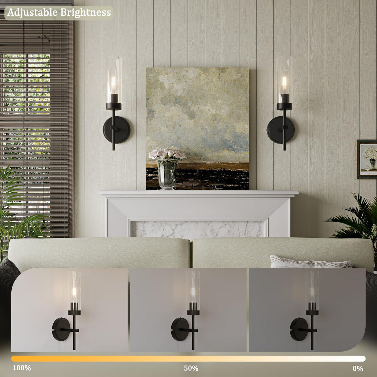 Seasonize dimmable 3000k light delivering warm, cozy bedroom ambiance.