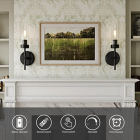 Seasonize wall sconce remote control for easy lighting adjustments from a distance.