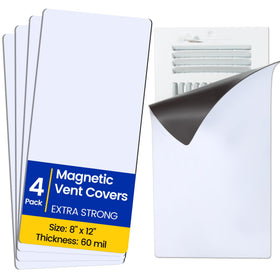 Seatern magnetic vent cover 8x12 pack seals steel vents securely.