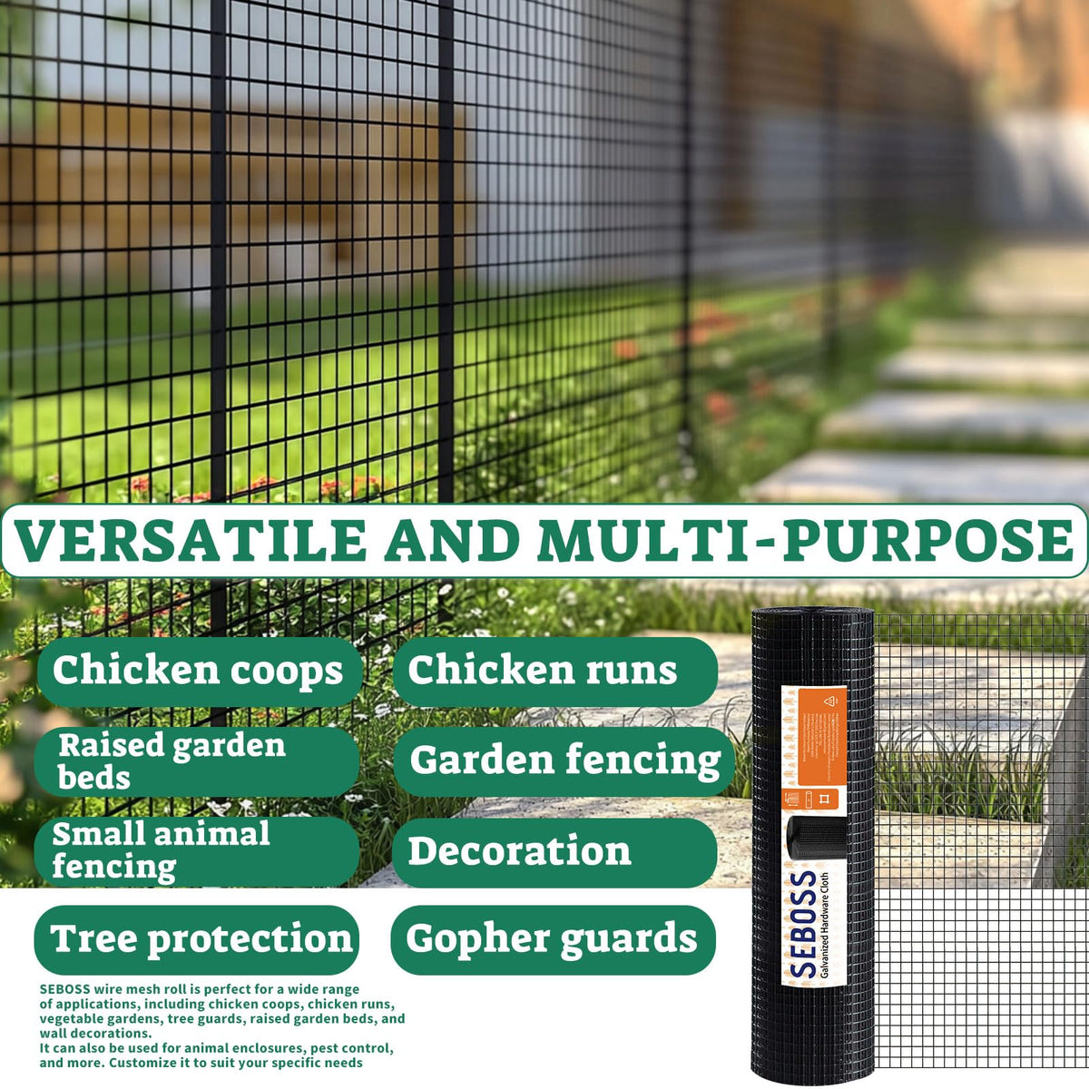 SEBOSS wire mesh forming animal enclosure components