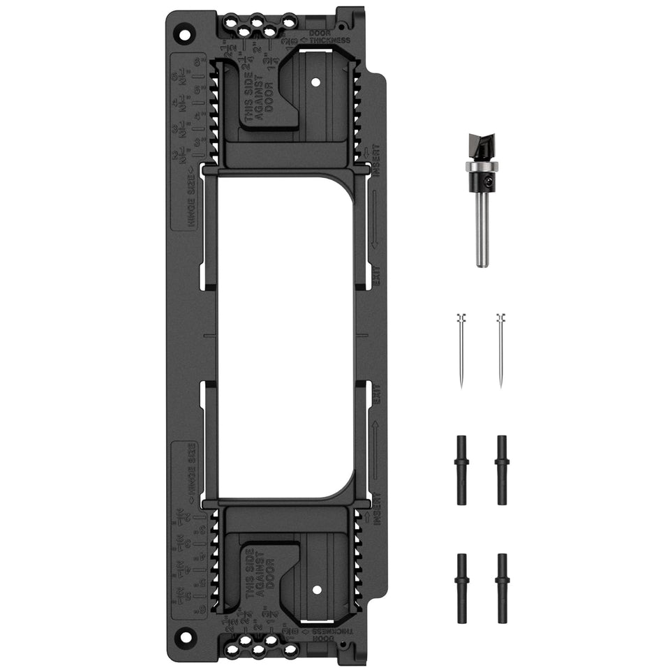 Sebupar door hinge mortiser setup demonstrates quick, precise alignment for clean mortises.