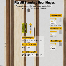 Sebupar router template with radius and square hinge options.