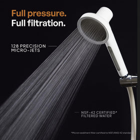 SecondShower 256-micro-hole design boosts water pressure without harsh spray.
