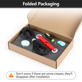 Folded Secopad kit packaging showing creases that disappear after setup