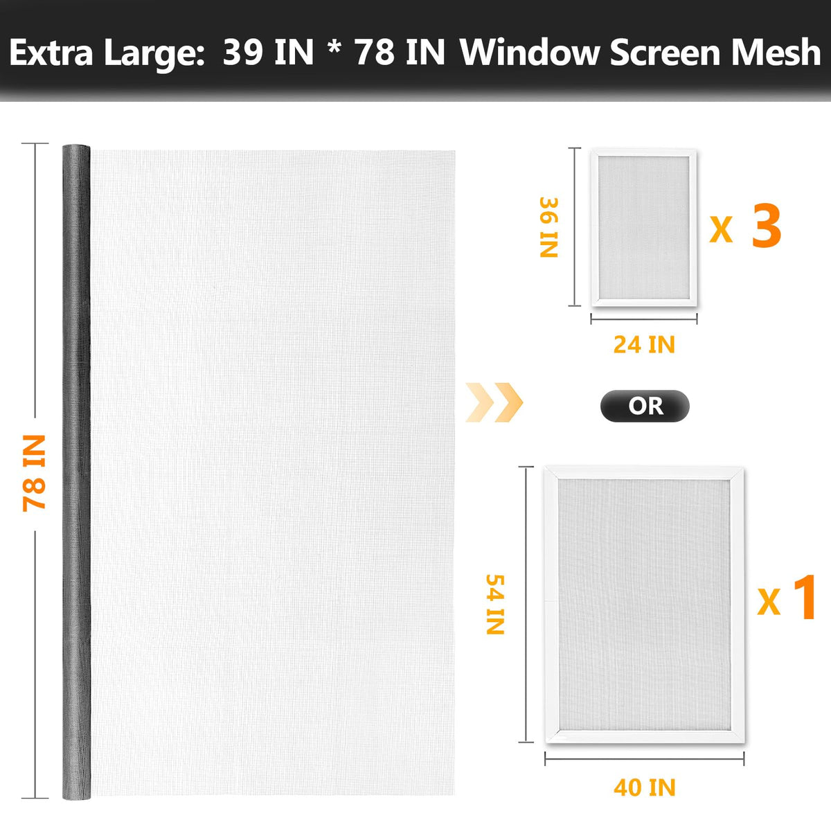 Secopad fiberglass mesh roll provides durable, clear visibility while blocking dust.