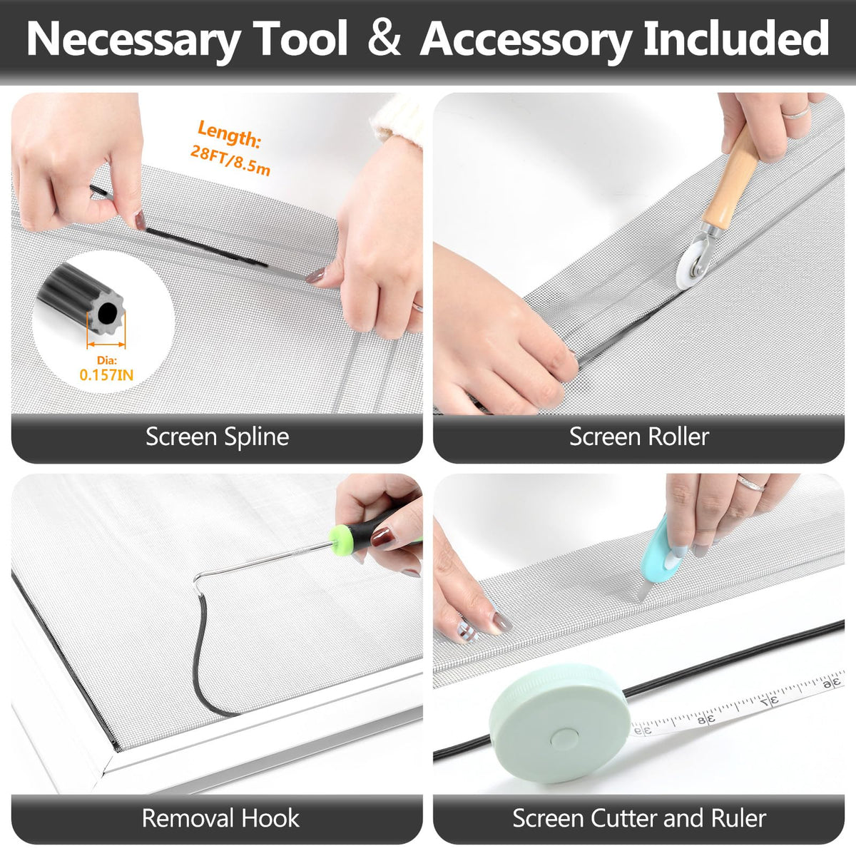 Secopad window screen kit hook helps prepare old frames easily