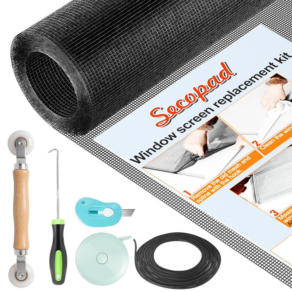 Secopad roller for smooth screen installation ensuring a clean finish