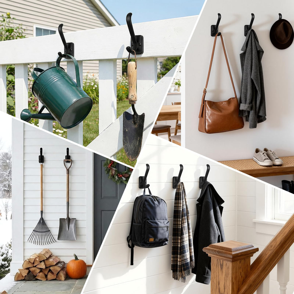 Anti-rust aluminum SecretHard coat hooks for humid spaces