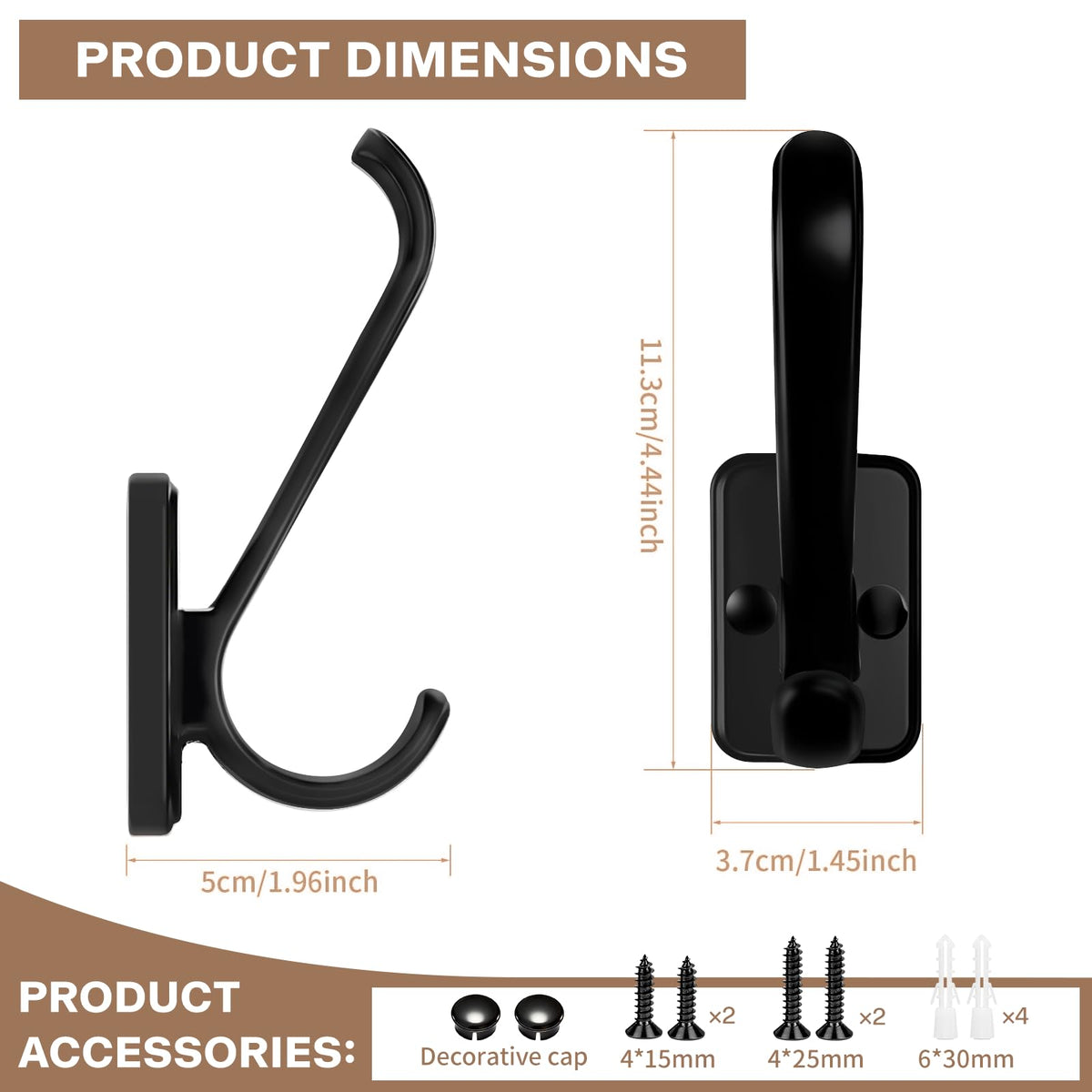 Concealed-screw design delivers a clean, minimal look for SecretHard coat hooks