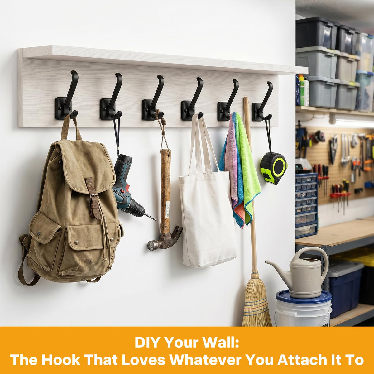 Two hooks per pack with included screws for flexible placement