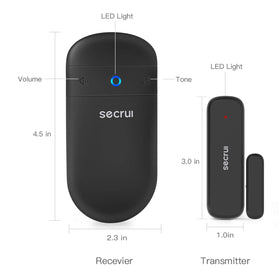 SECRUI 400ft range illustration demonstrates wide coverage for busy spaces