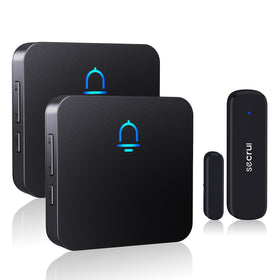 SECRUI door chime front door setup for quick wireless entry alerts