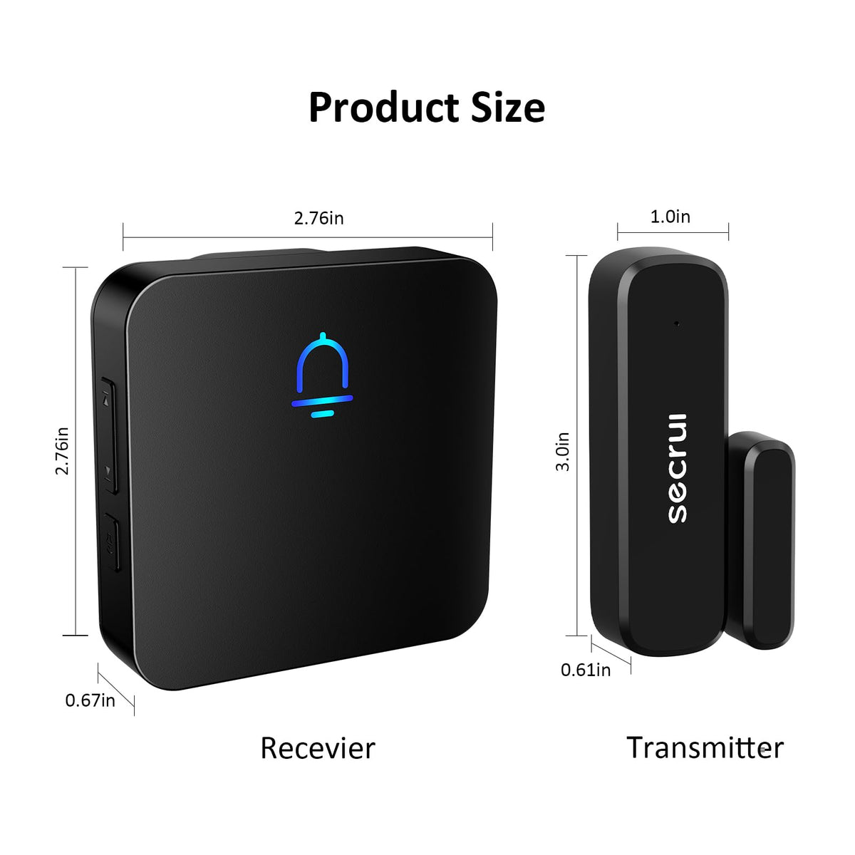 SECRUI Door Chime volume control ensures audible alerts in busy spaces