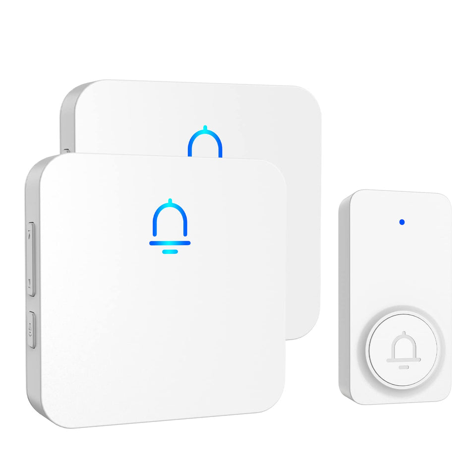 SECRUI doorbell two-receiver system in white for reliable alerts.