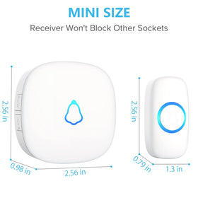 SECRUI doorbell button mounted on wall for quick room-wide notifications
