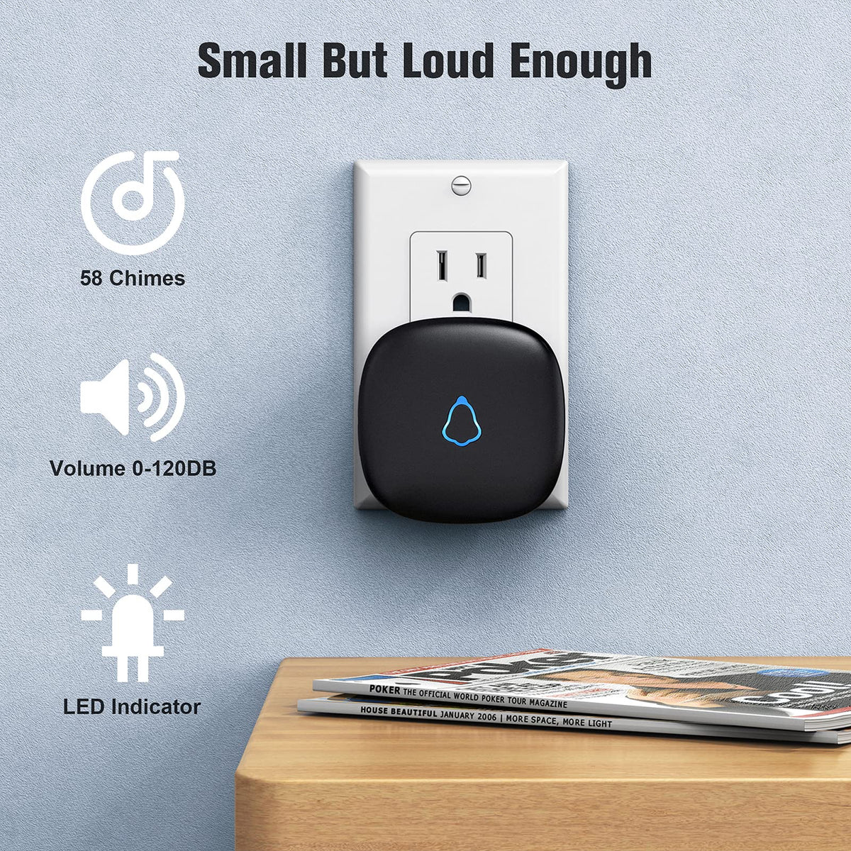 SECRUI doorbell colorful LED button signals visitors clearly