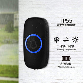 SECRUI doorbell with LED flash visual alerts for visitors.