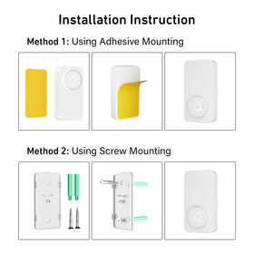SECRUI doorbell modern white kit complements any interior style.