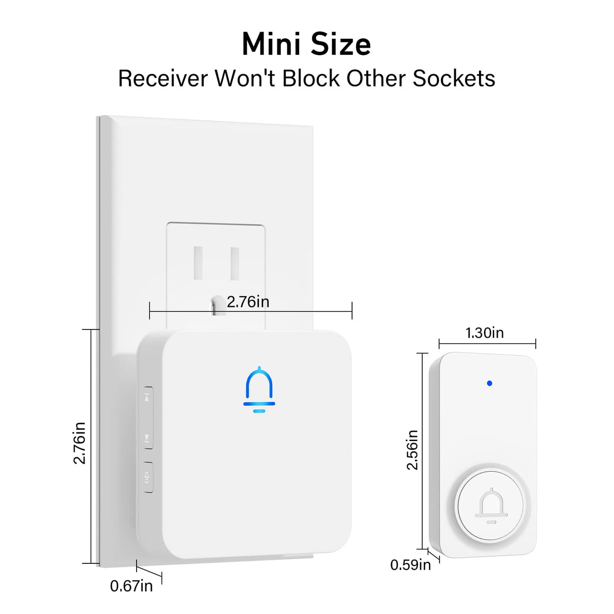 SECRUI doorbell push-button close-up highlights durable seal.