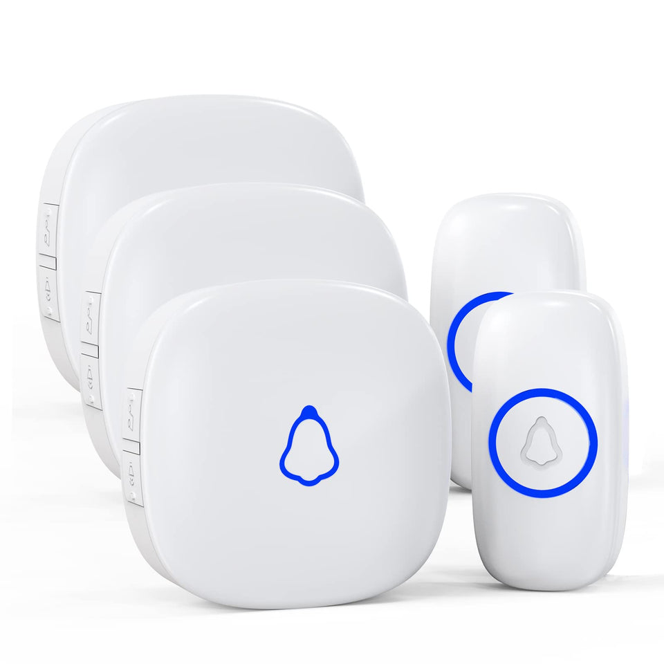 SECRUII wireless receiver plugged in, ready for reliable alerts in any room.