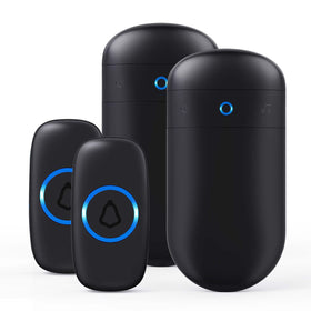 SECRUI doorbell with two push buttons and receivers for large homes, reliable alerts