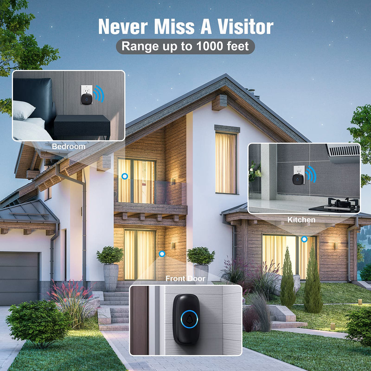 SECRUI doorbell waterproof design suitable for indoors and outdoors