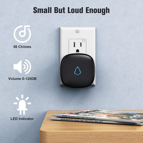 SECRUI weatherproof doorbell button protects against rain and snow outdoors.