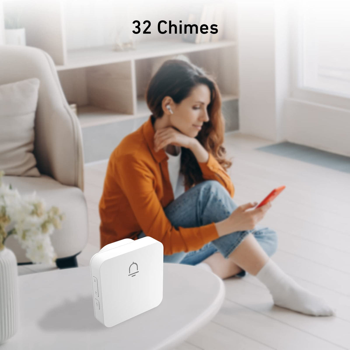 SECRUI doorbell weatherproof design withstands rain and wind for outdoor use.