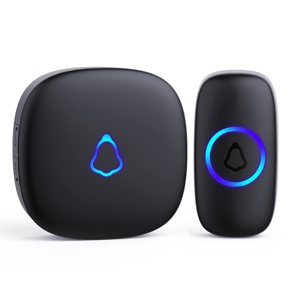 SECRUI M520+F55 front view doorbell in rugged black for outdoor use.