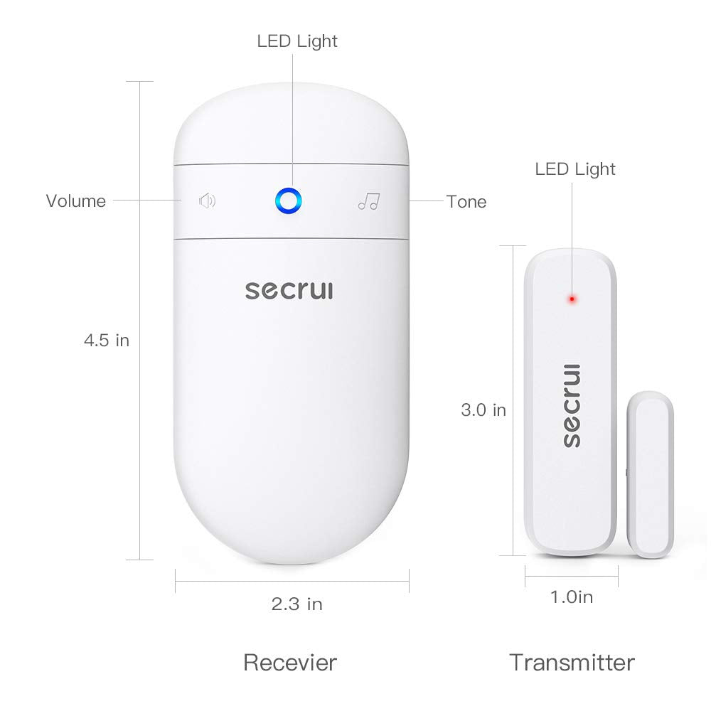 SECRUI adjustable volume levels from silent to loud alerts