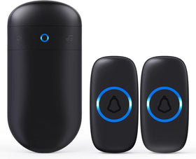 SECRUI wireless doorbell front door kit with two buttons, reliable alerts up to 1000 ft.