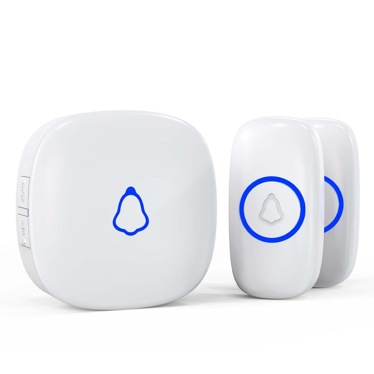 SECRUI wireless doorbell receiver plugged into outlet, ready for use.