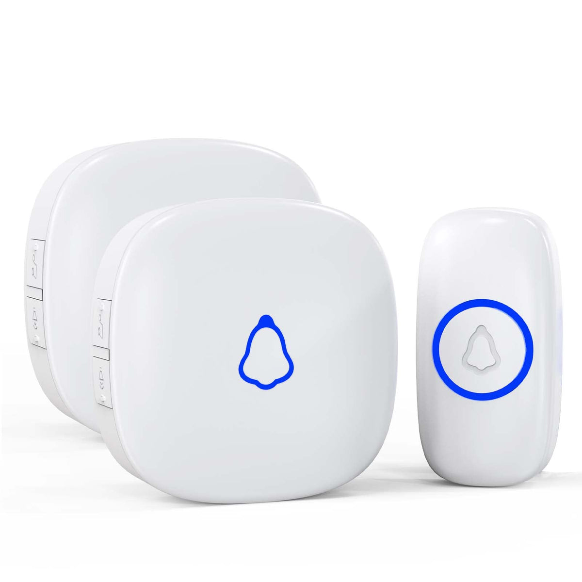 SECRUI Wireless Doorbell receiver plugged into outlet for instant alerts.