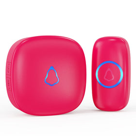 SECRUI wireless doorbell Rose Red front view, quick plug-in installation