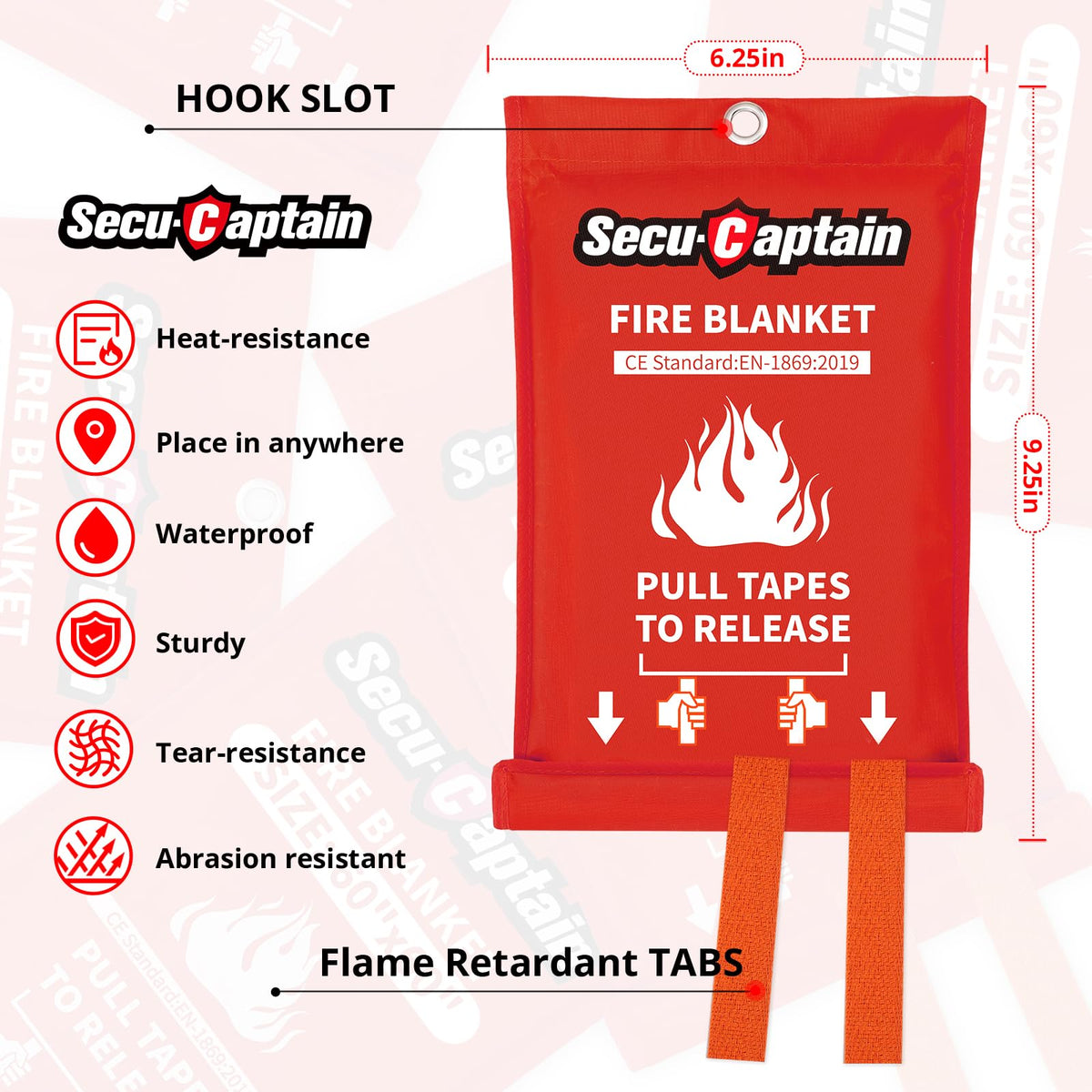 SecuCaptain 2-pack emergency blankets support home, car, and travel safety.