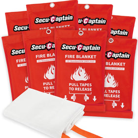 SecuCaptain fire blanket folded for quick access and easy storage in homes.