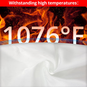 SecuCaptain fire blanket in kitchen scene highlights compact thermal protection.